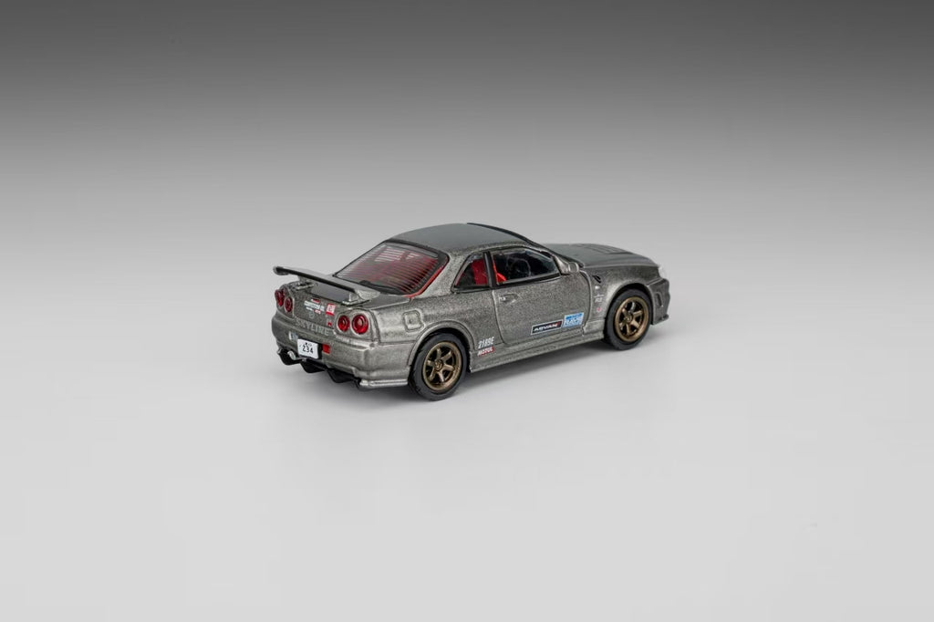 Shadow 1:64 Nissan Skyline GT-R R34 Z-Tune Gun Grey Diecast Model Car | No. 236 Premium Collectible