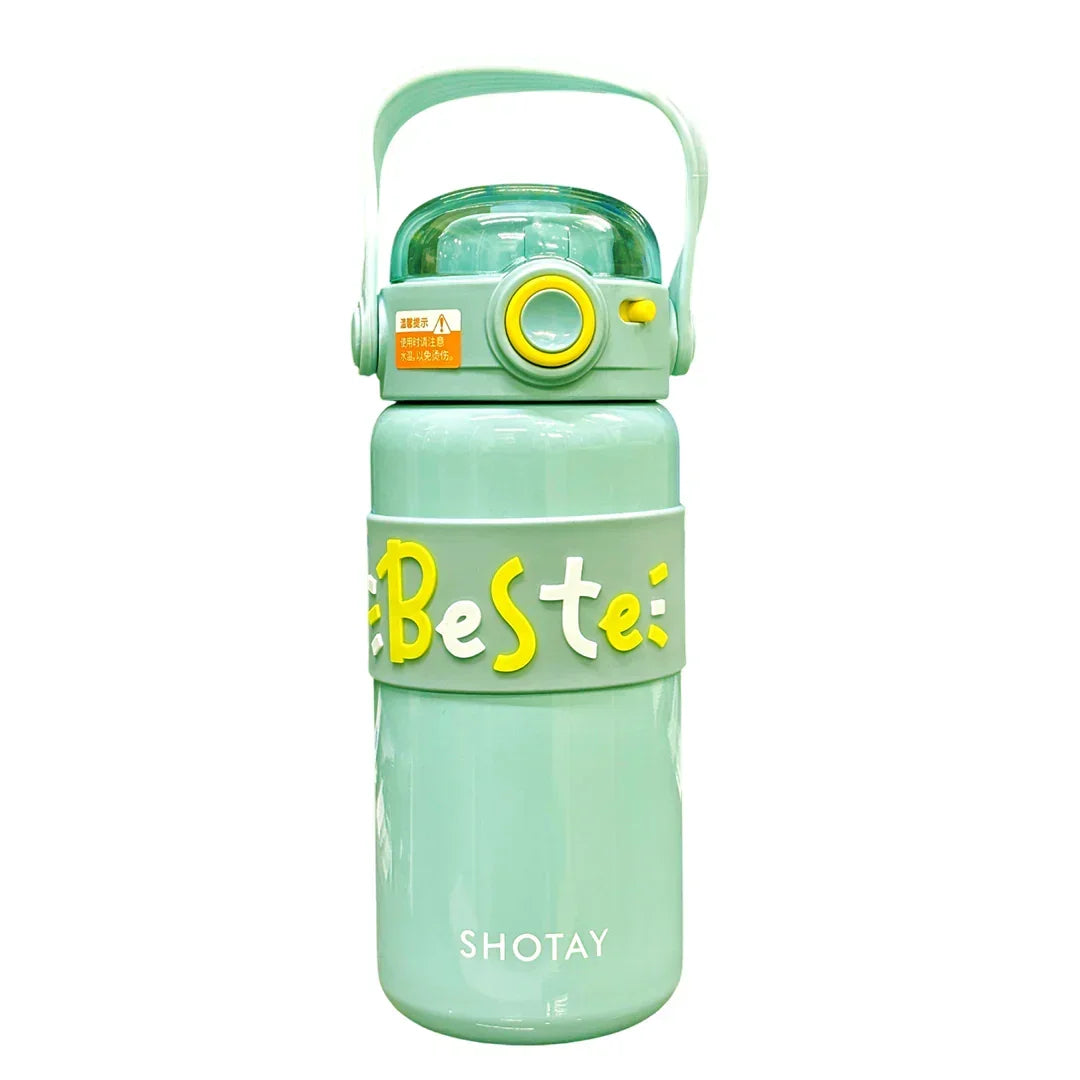 Shotay Steel Water Bottle Kids | 500 ML (Green) - Jaiman Toys