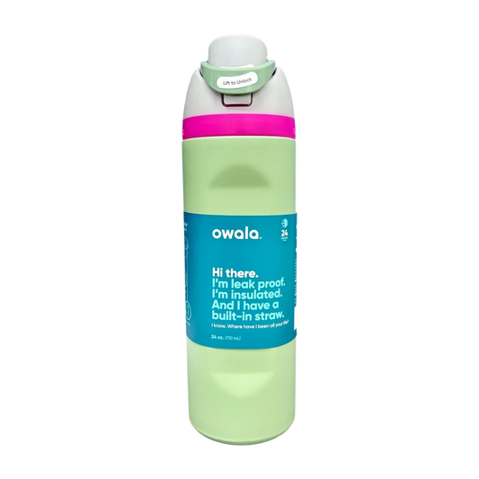 Owala FreeSip Insulated Stainless Steel Water Bottle with Straw for Sports, Travel, and School 24 OZ | 710 ML (Green) - Jaiman Toys