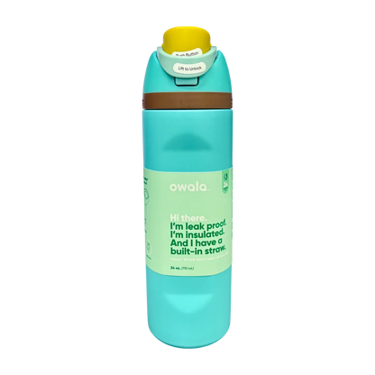 Owala FreeSip Insulated Stainless Steel Water Bottle with Straw for Sports, Travel, and School 24 OZ | 710 ML (Blue) - Jaiman Toys