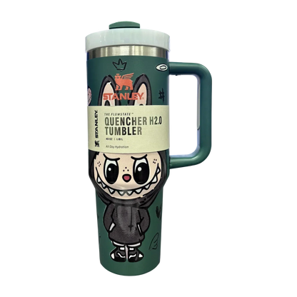 Stanley X Labubu The Quencher H2.0 FlowState™ Tumbler | 1.18L with Straw for Water (40 oz) - Jaiman Toys