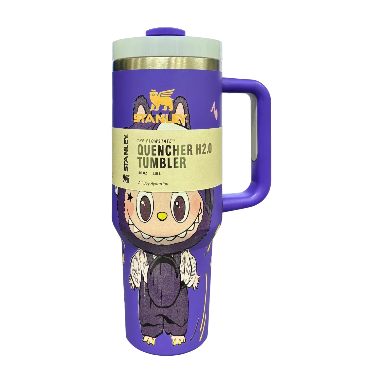 Stanley X Labubu The Quencher H2.0 FlowState™ Tumbler | 1.18L with Straw for Water (40 oz) - Jaiman Toys