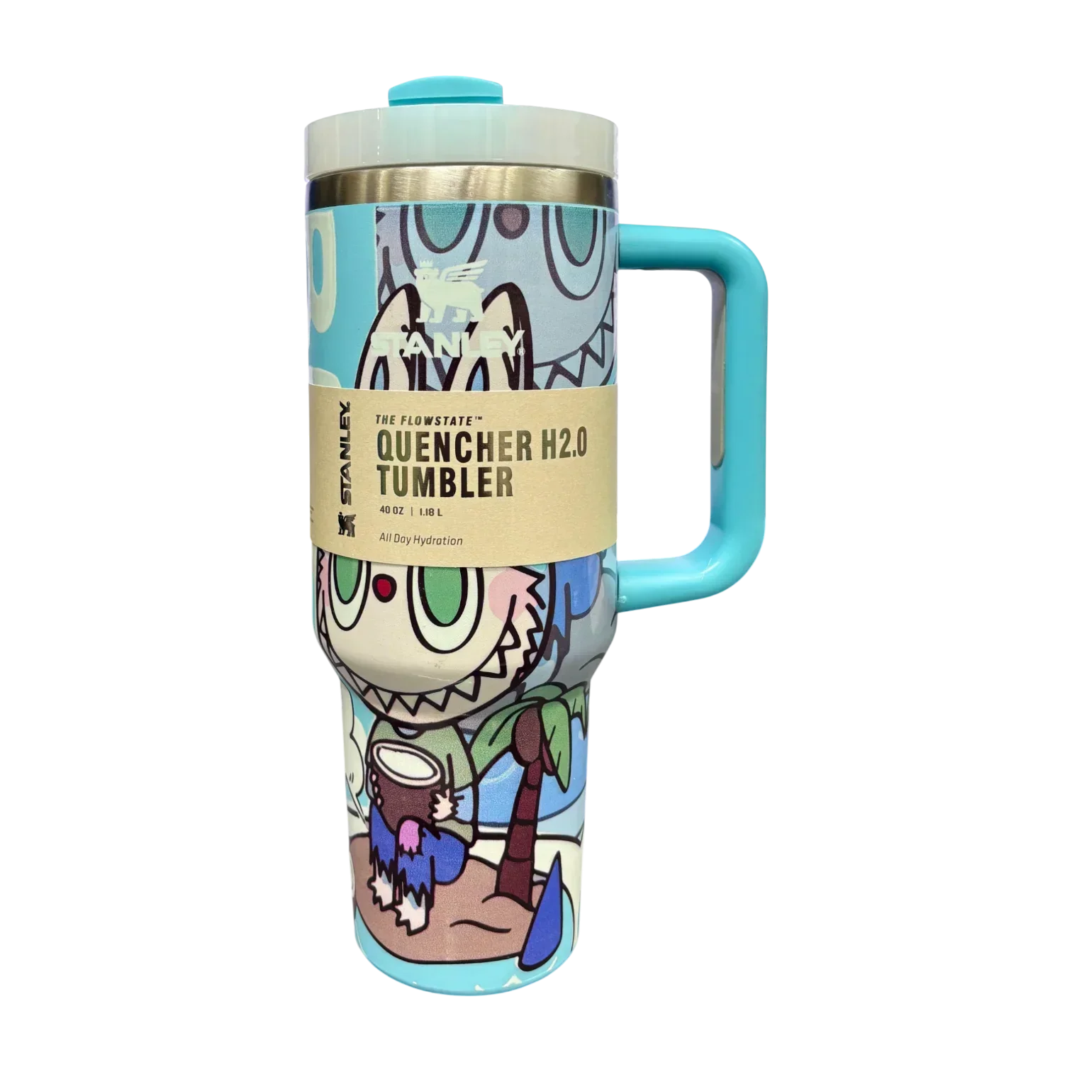 Stanley X Labubu The Quencher H2.0 FlowState™ Tumbler | 1.18L with Straw for Water (40 oz) - Jaiman Toys