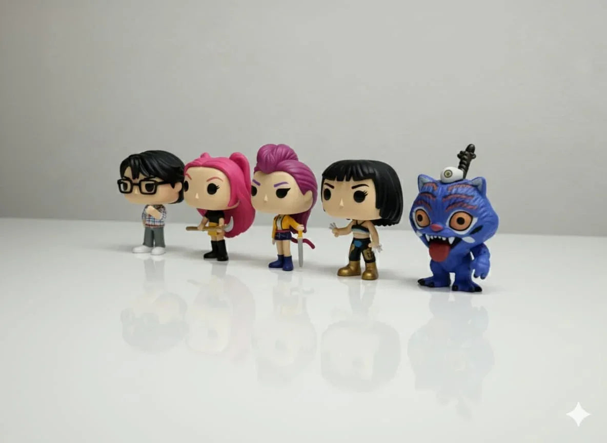 K-Pop Demon Hunters Doll Set – 5 Mini Action Figures Fantasy Collectible Toy Set for Kids (3+ Years)