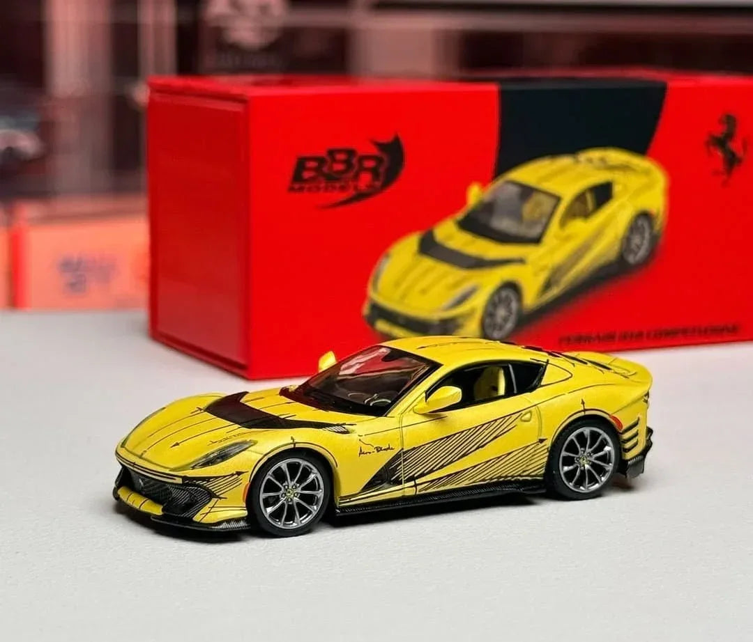 BBR Models 1:64 Scale  Ferrari Yellow Limited Edition Diecast Car – Premium Collectible