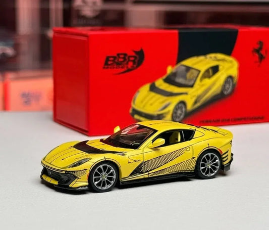 BBR Models 1:64 Scale  Ferrari Yellow Limited Edition Diecast Car – Premium Collectible