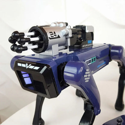 Mechanical Robot Dog Toy with Voice Command & Remote Control – Smart Interactive Walking Robot with Lights & Action Features for Kids (Blue)