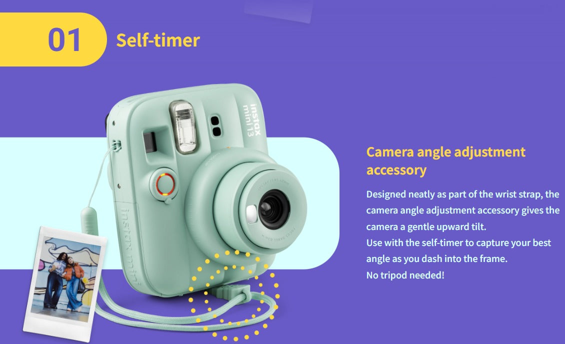 Fujifilm Instax Mini 13 Instant Camera – Auto Exposure | Selfie Timer | Compact Instant Film Camera- 5 Colors