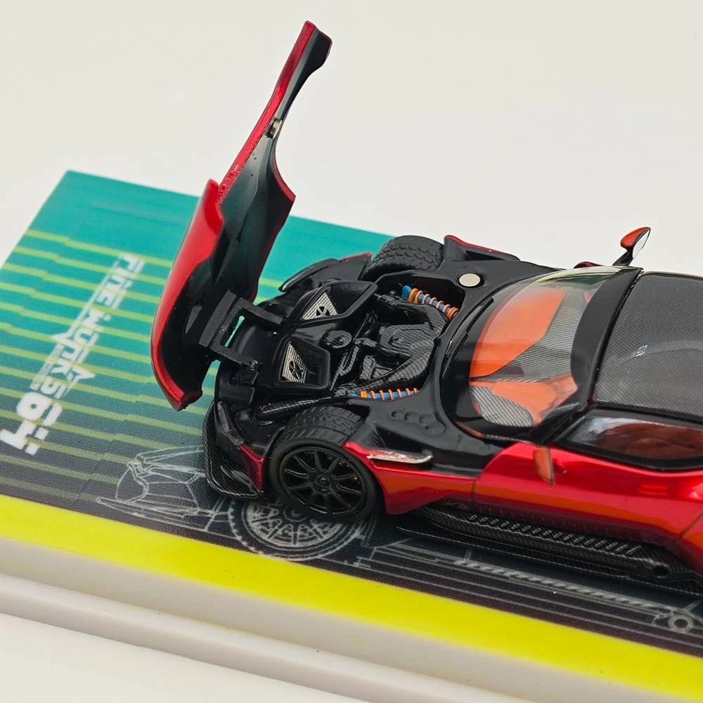 Fine Works64 1:64 Aston Martin Vulcan Red Die-Cast Model Car | Premium Hypercar Collectible