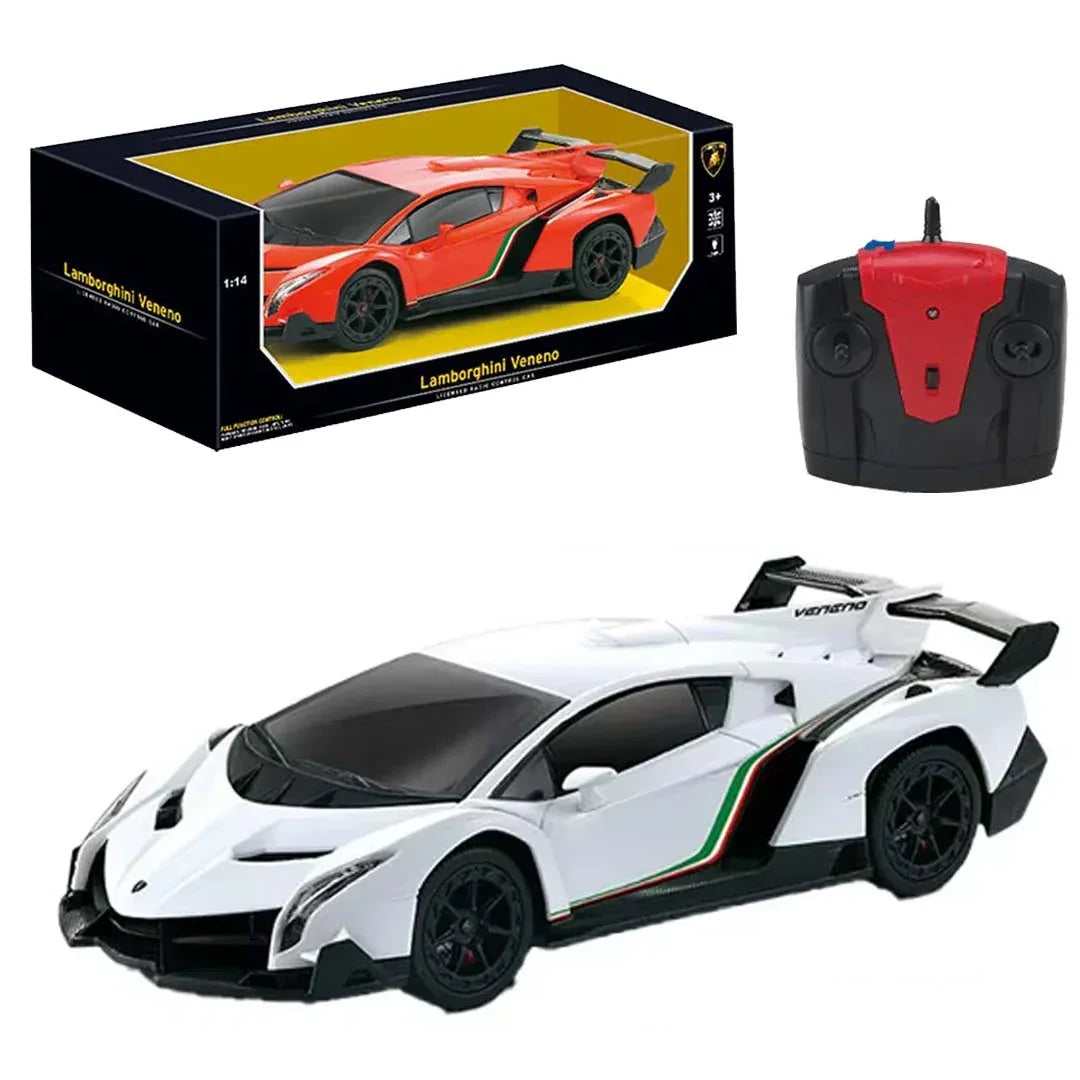 Guokai 1:14 Scale Lamborghini Veneno Remote Control Car – Officially Licensed RC Supercar with 2.4GHz Control, Functional LED Lights & High-Speed Performance for Kids & Hobbyists - Jaiman Toys