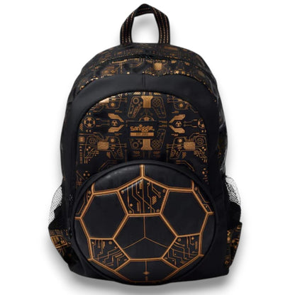 Smiggle Soccer Backpack | 42cm Kids School Bag with Football Front Pocket, Dual Bottle Pockets & Padded Shoulder Straps