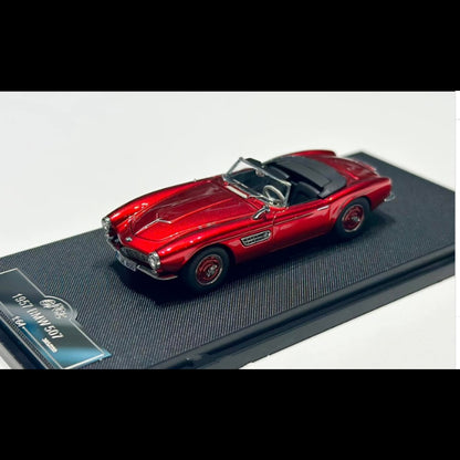 GFCC1:64 BMW 507 Convertible Red Die-Cast Model Car | Premium Classic Roadster Collectible with Display Case & Removable Hardtop