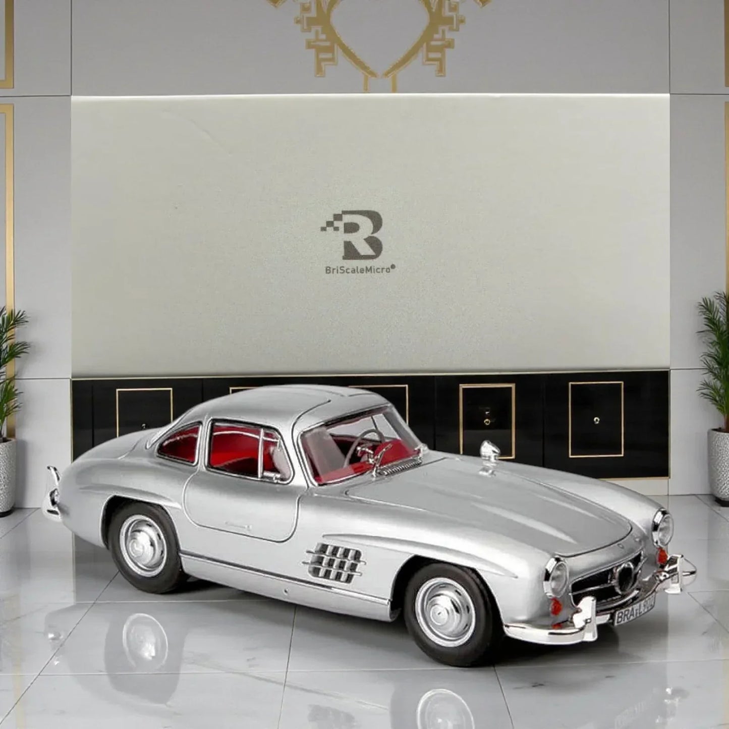 BSC MERCEDES BEN-Z 300SL-1955 Diecast Model  Car Silver