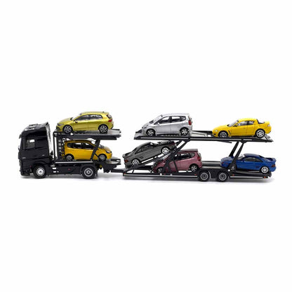 UNIQUE MODELS x Tiny 1:64 Mercedes-Benz Actros MP5 Black City Transporter Die-Cast Truck Model