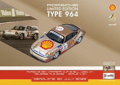 SPARKY 1/64 DIECAST SHELL PORSCHE 911 (964) Carrera Cup 1991 #7 - Jaiman Toys