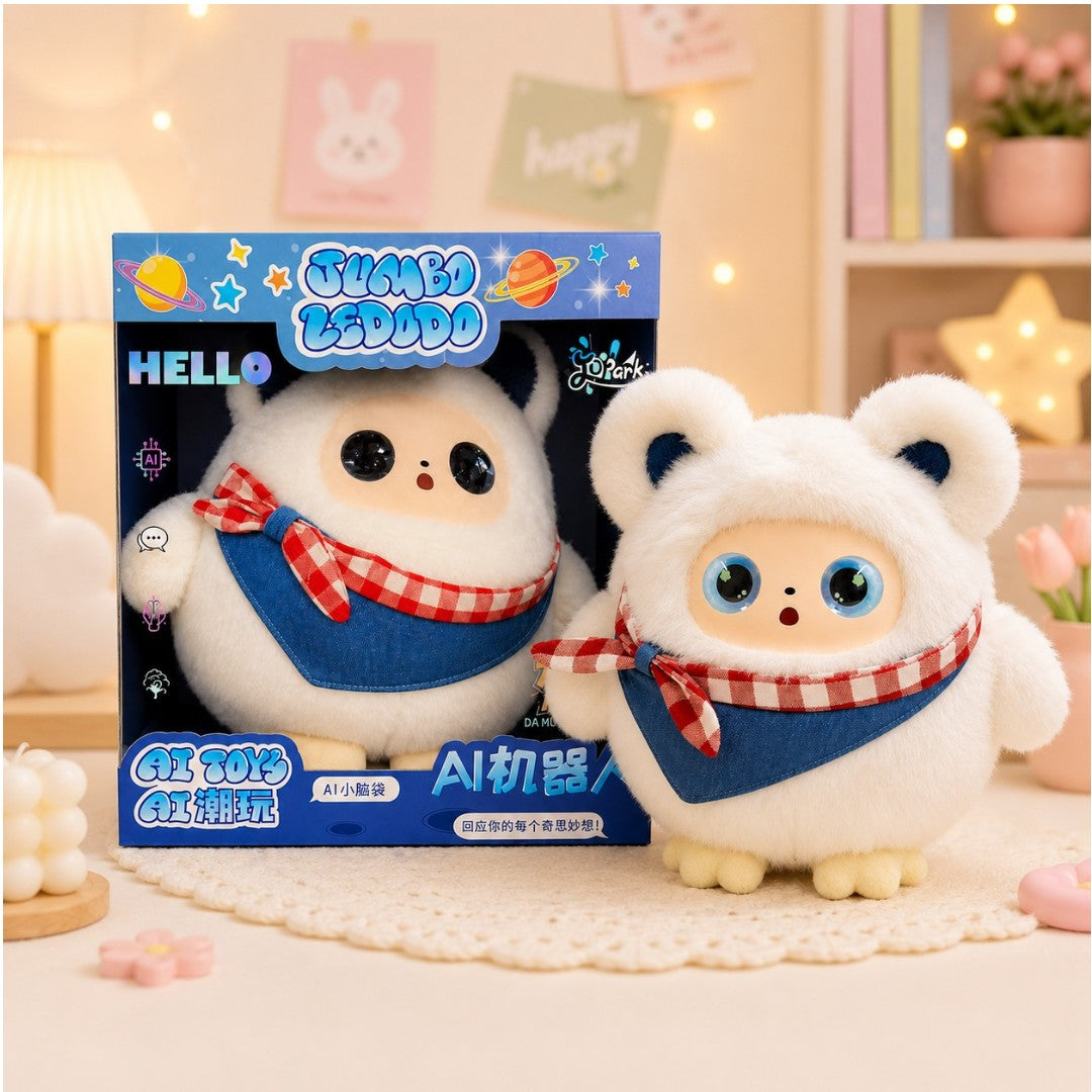 AI Interactive Talking Plush Toy with LED Eyes | Smart App-Controlled Educational Plush Companion for Kids