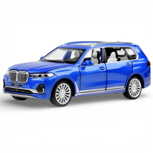 MSZ 1:32 BMW X7 Die-Cast Model Car – Blue |Pull Back, Openable Doors, Light & Sound (68470)