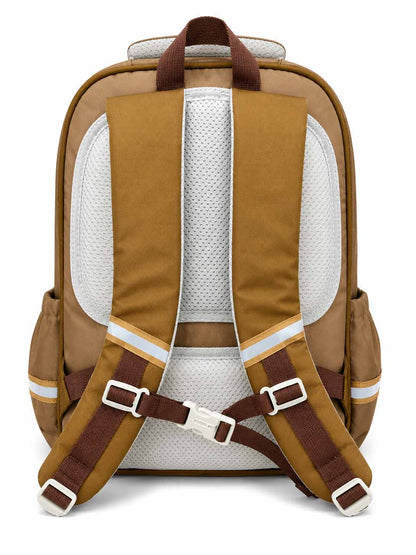 State Dinosaur School Backpack 16Inch | Kids School Bag with Multiple Compartments, Reflective Strips & Side Bottle Pockets