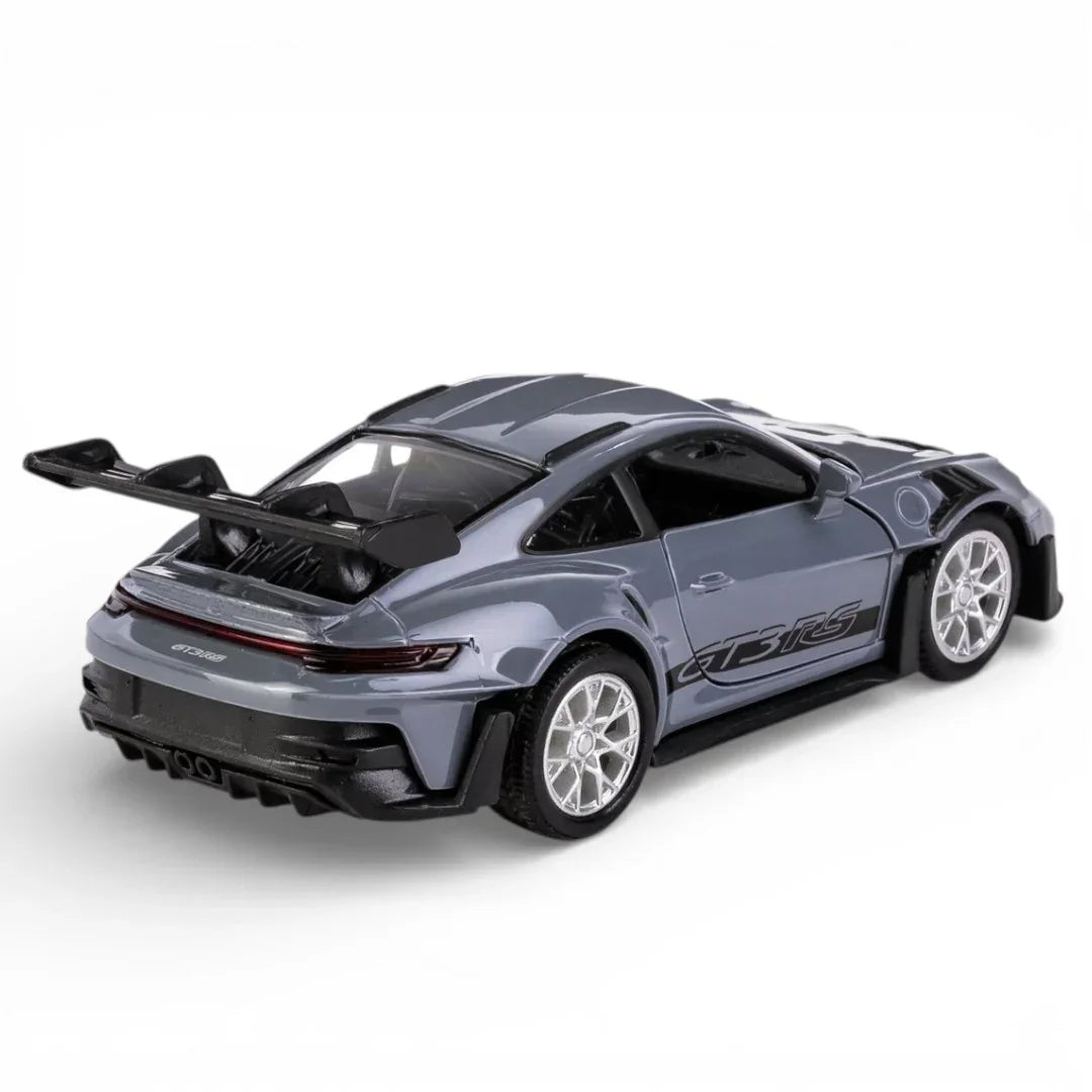 RMZ City 1:36 Porsche 911 GT3 RS Die-Cast Car – White | Openable Doors, Pull-Back Action