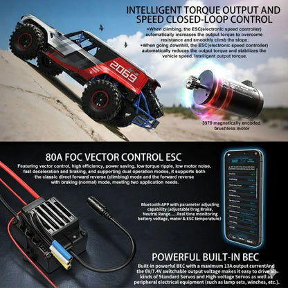 MJX  HYPER GO H8P 1:8 Scale Ford Motor Company Ford Bronco R Licensed 4WD RC Rock Crawler – Brushless Motor, 80A ESC, High-Speed Off-Road Remote Control Vehicle