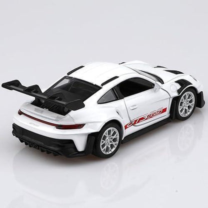 RMZ City 1:36 Porsche 911 GT3 RS Die-Cast Car – White | Openable Doors, Pull-Back Action