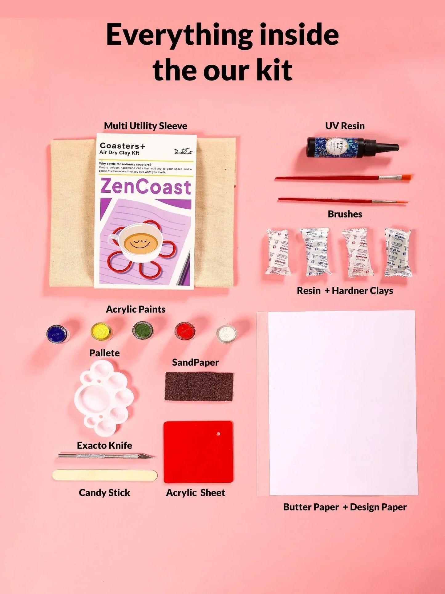 DIY Clay Coaster Kit by Dastkhat - Jaiman Toys