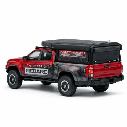 G.C.D 1:64 Toyota Tacoma Camper Overland Pickup (530) – Premium Diecast Collector Model with Rooftop Camper