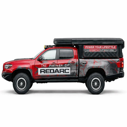 G.C.D 1:64 Toyota Tacoma Camper Overland Pickup (530) – Premium Diecast Collector Model with Rooftop Camper