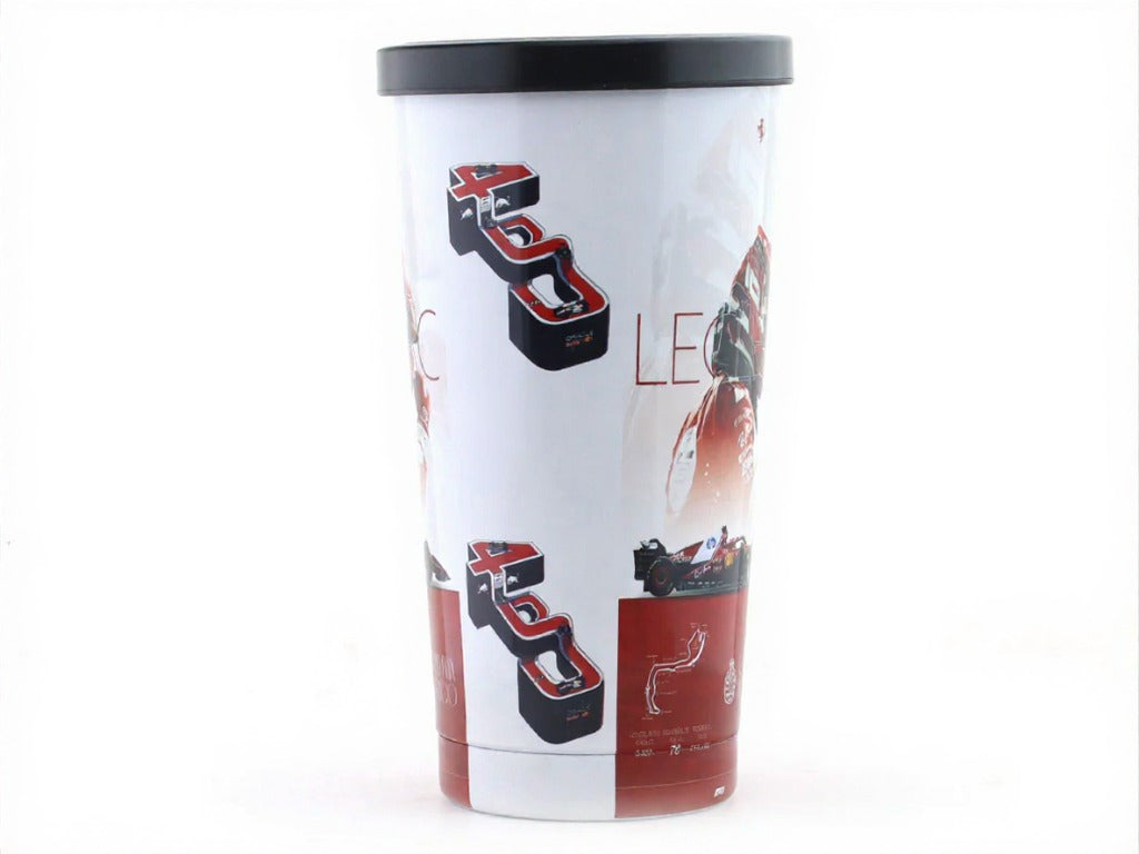 Charles Leclerc Monaco Grand Prix F1 Inspired Tumbler Cup with Lid 500ML – Formula Racing Theme Drink Cup for F1 Fans