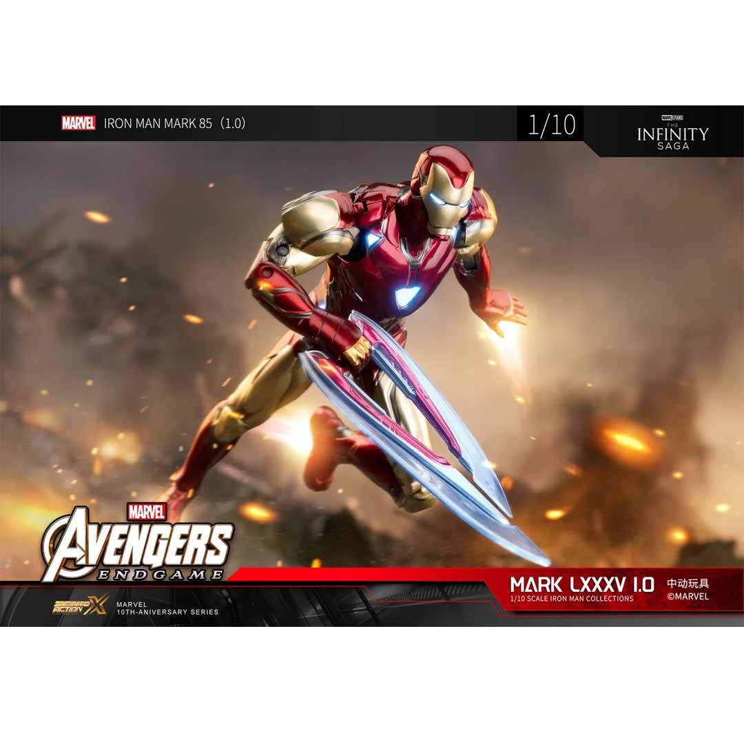 ZD TOYS Mark 85 Nano Armor Superhero Action Figure – 1/10 Scale Collectible Figure with Accessories