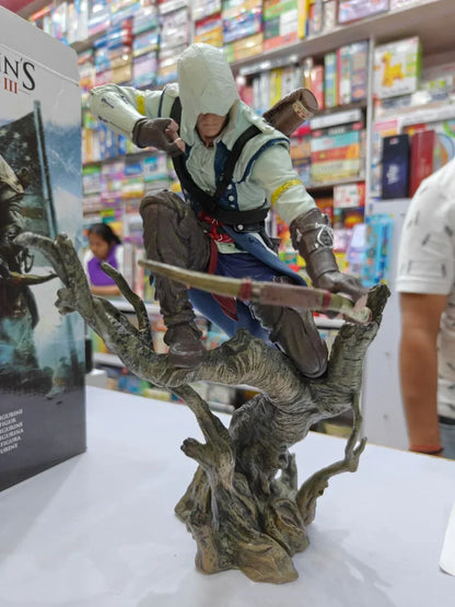 Assassin’s Creed III Connor The Hunter Statue | Premium Video Game Collectible Action Figure | Detailed Display Statue with Tree Base