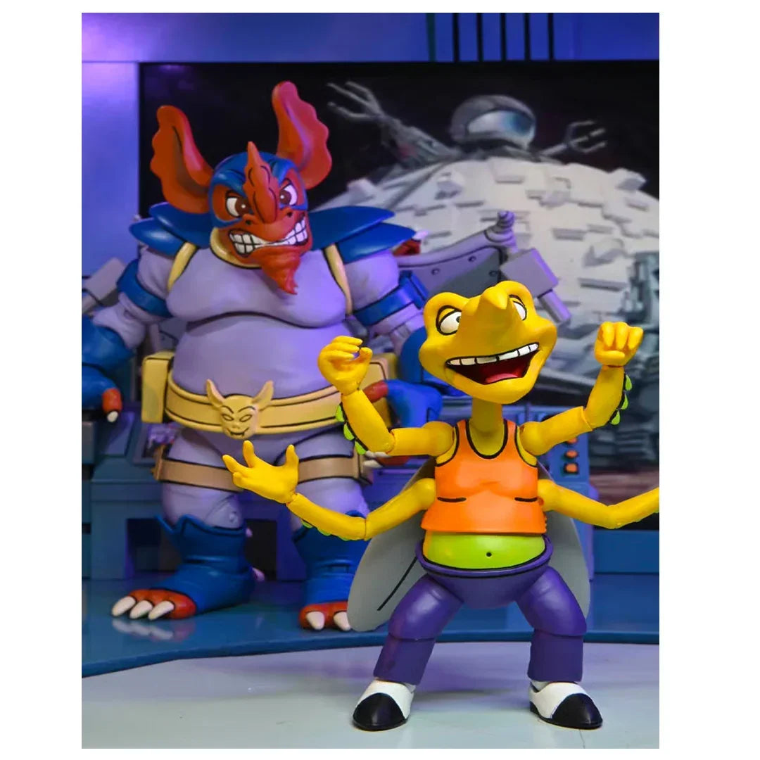 NECA Teenage Mutant Ninja Turtles Wingnut & Screwloose – Cartoon Series 2-Pack Action Figures - Jaiman Toys