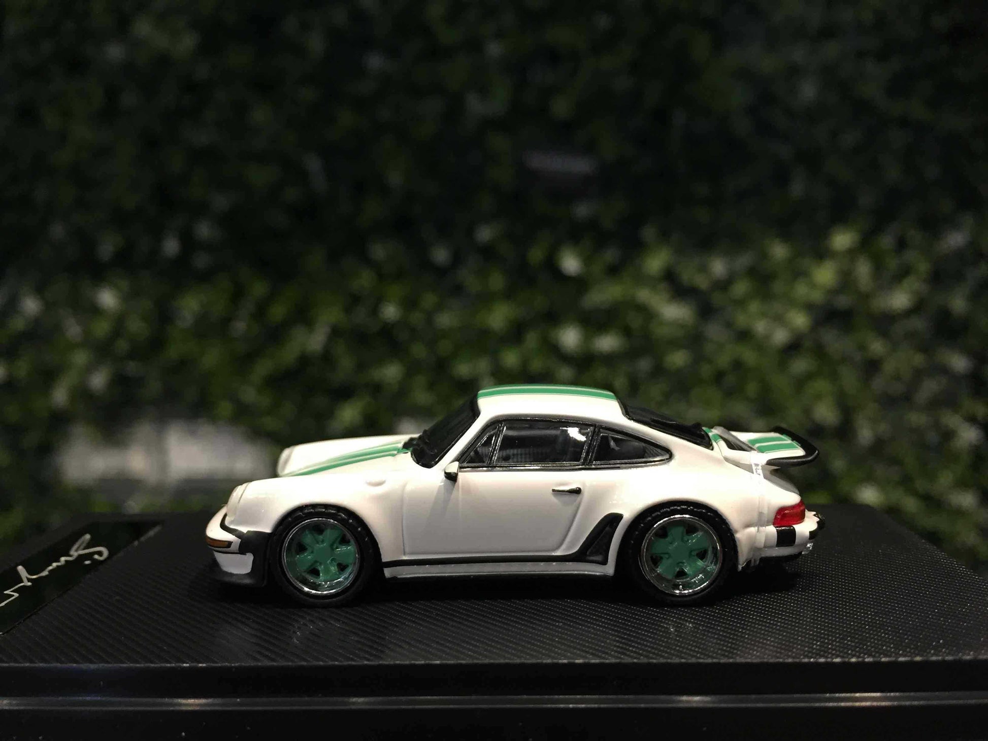 Hobby Fans 1/64 Scale Porsche 930 Singer Turbo Study White With Green Stripes Diecast Car Model - Jaiman Toys