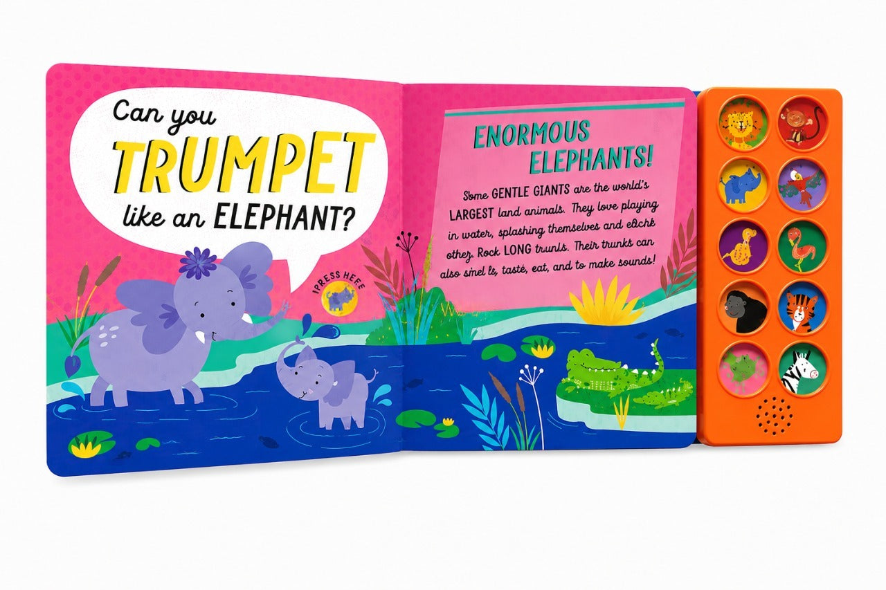 North Parade Let’s Roar! Interactive Animal Sound Book with 10 Real Animal Sounds for Toddlers & Kids
