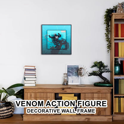 3D Black Venom Action Figure Decorative Wall Frames – 40x40 cm | Dynamic Superhero Wall Art for Marvel Fans & Collectors | Premium Decor & Powerful Gift for Avengers Lovers - Jaiman Toys