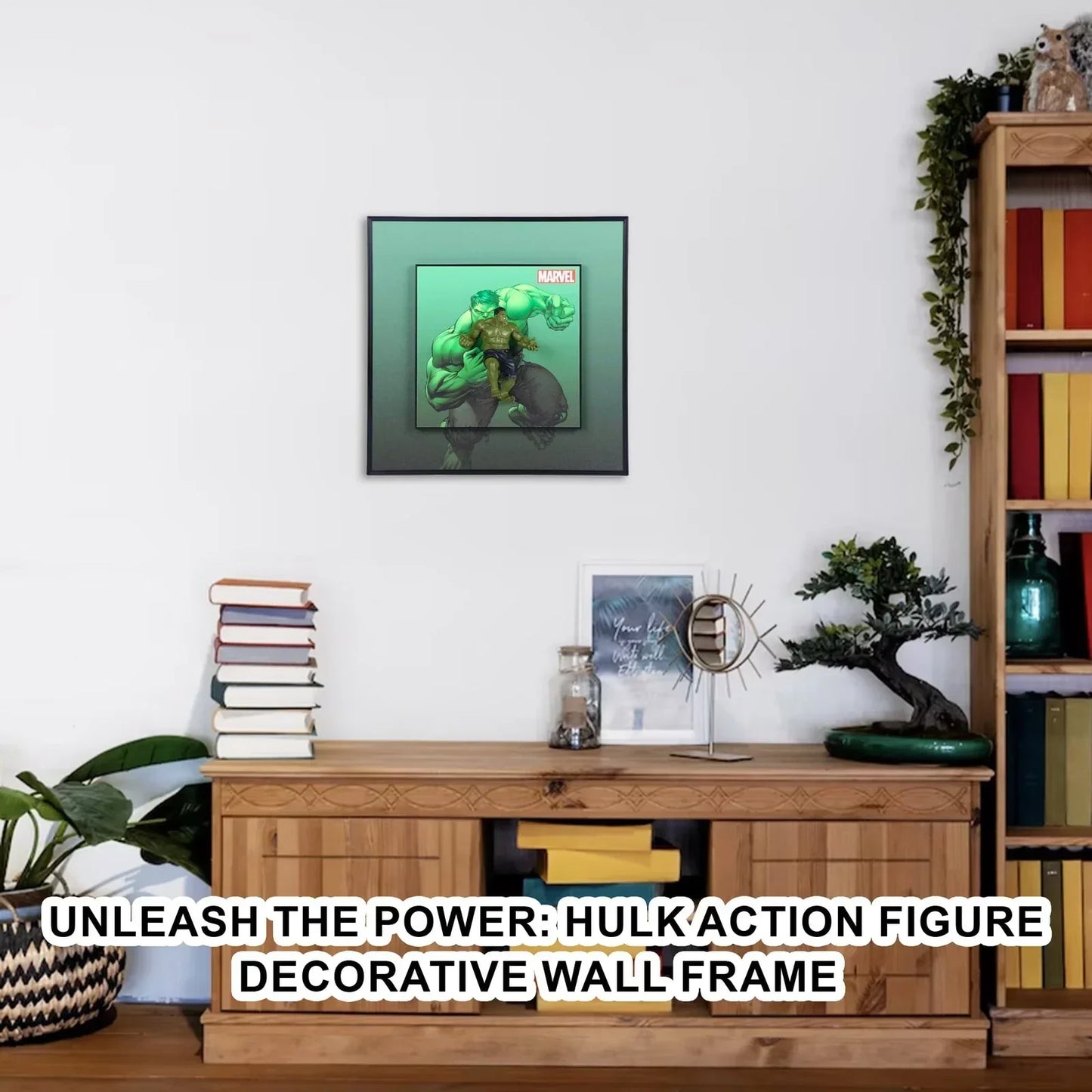 3D Hulk Action Figure Decorative Wall Frames – 40x40 cm | Dynamic Superhero Wall Art for Marvel Fans & Collectors | Premium Decor & Powerful Gift for Avengers Lovers - Jaiman Toys