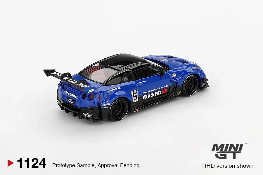 Mini GT 1:64 Racing Duo Diecast Set – Roxy Porsche 911 GT3 R #77 IMSA + LB-Works Nissan 35GT-RR Blue Collectibles