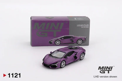 Mini GT 1:64 Lamborghini Revuelto Viola 30th Matte Diecast Model Car – Supercar Collectible Edition