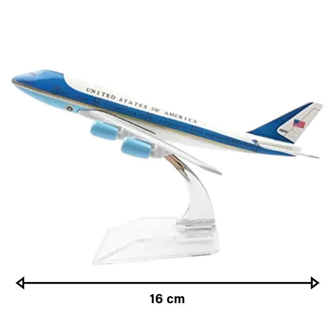 Collectible 1:400 Scale Aircraft Model Airplane – USA Air Force One B747 (16 cm) - Jaiman Toys