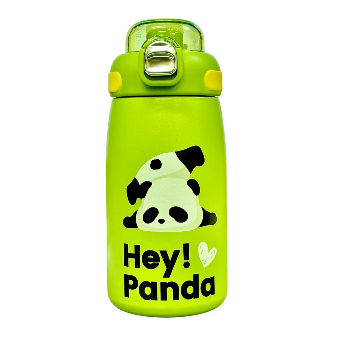 Hey Panda Water Bottle With Straw 650 ML (Green) - Jaiman Toys