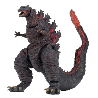Detailed Godzilla action figure with dark scales and red accents, collectible toy for kids