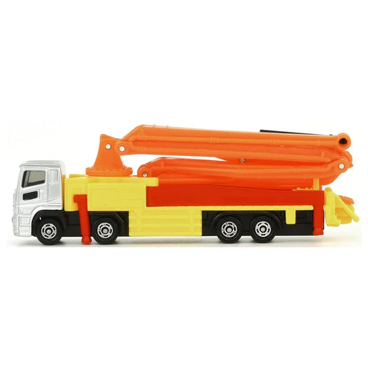 Takara Tomy Tomica No 127 Mitsubishi Fuso Super Grate Concrete Pumping Truck - Jaiman Toys