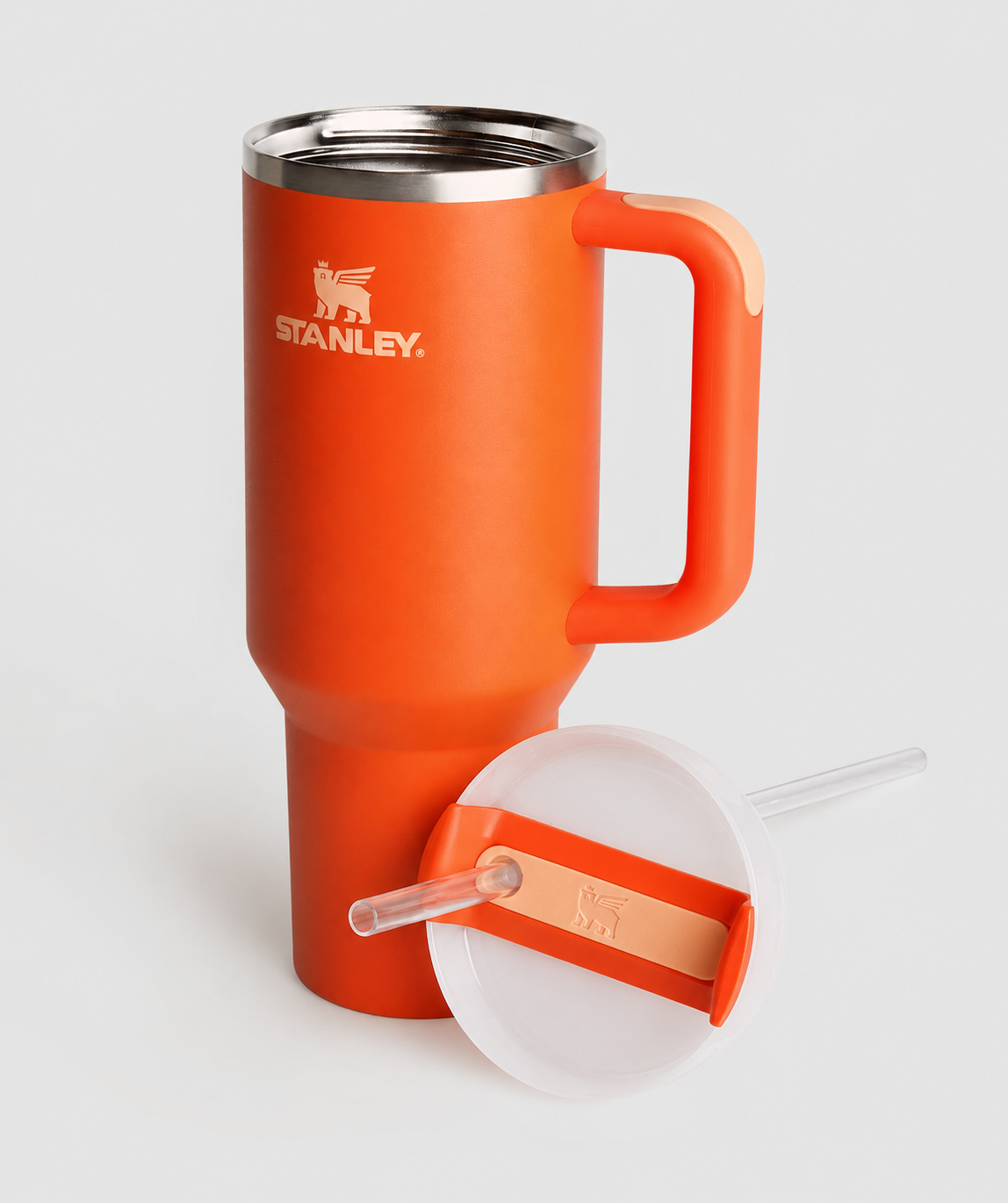 STANLEY Quencher H2.0 FlowState Tumbler 1.18L (40 oz) Orange with Handle & Straw – Vacuum Insulated Stainless Steel Travel Mug