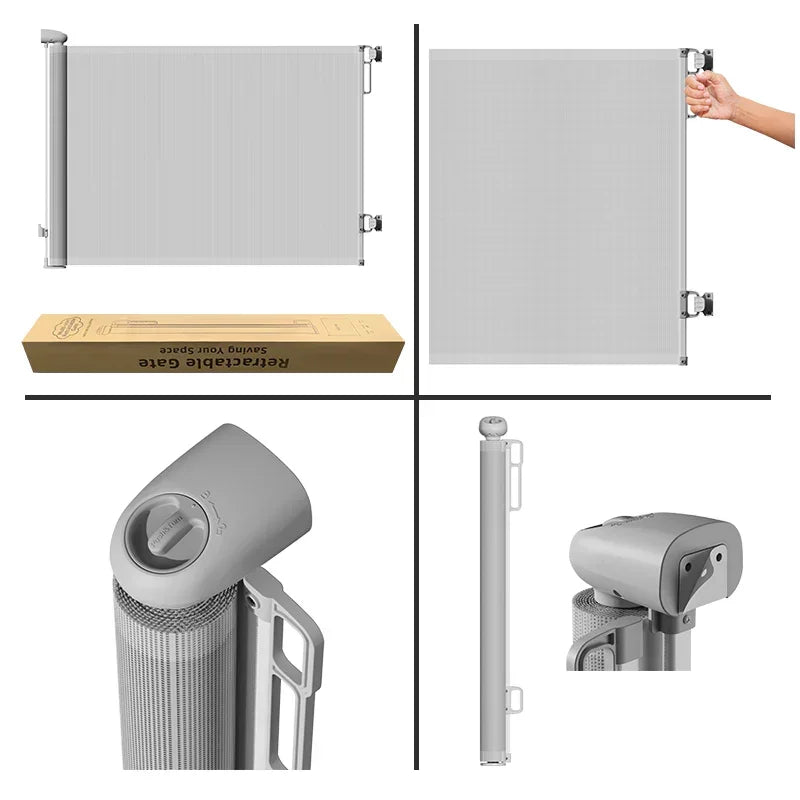 SG025 Baby Safety Gate- Premium Durable  – Retractable Child & Pet Safety Barrier for Doorways, Kitchen & Staircases