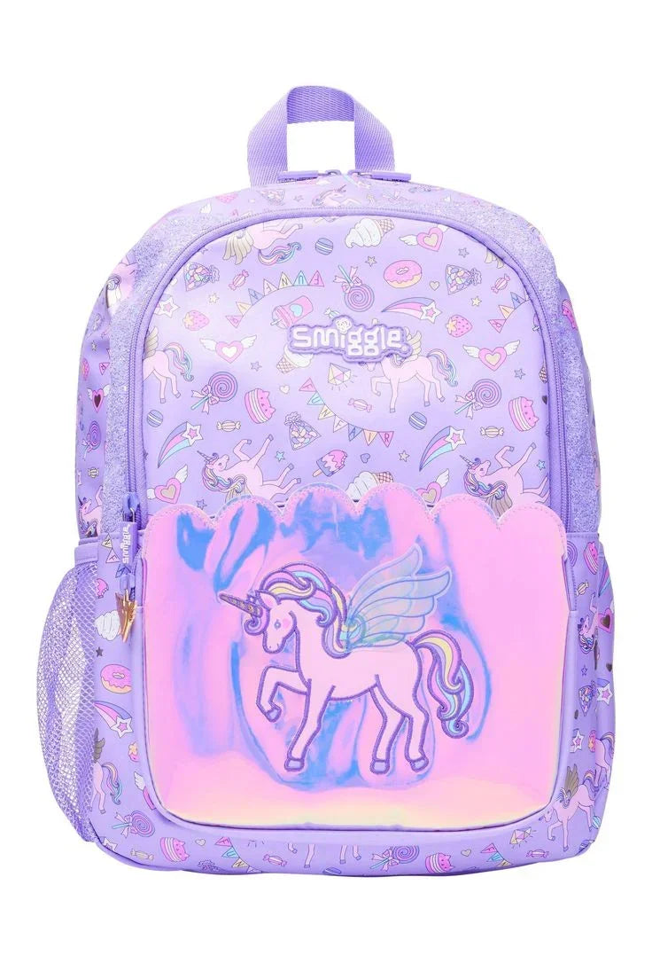 Smiggle School Bag : Unicorn Colorful & Stylish 16 Inch Backpack for Kids - Jaiman Toys