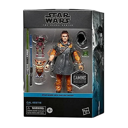 Star Wars Black Series Cal Kestis action figure with accessories in retail packaging