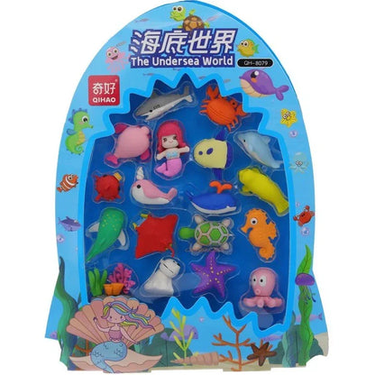 Underwater Sea Creatures Erasers Combo Set - Jaiman Toys