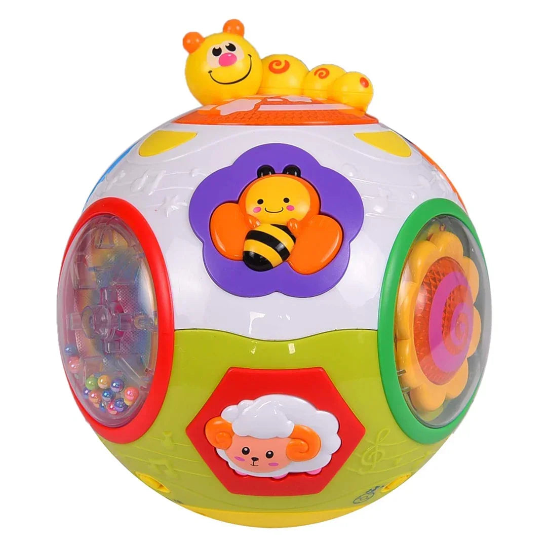 Hola Smartcraft Educational Toddlers Musical Ball Toy with Automatic Rotation, Lights, Music, Animals Sounds Toys - Jaiman Toys