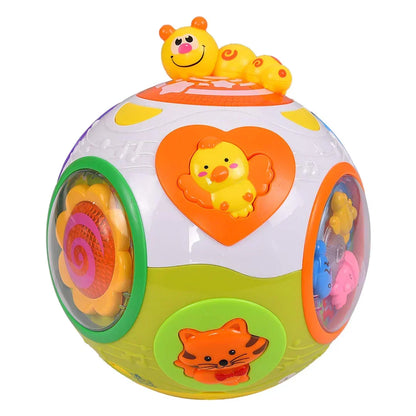 Hola Smartcraft Educational Toddlers Musical Ball Toy with Automatic Rotation, Lights, Music, Animals Sounds Toys - Jaiman Toys
