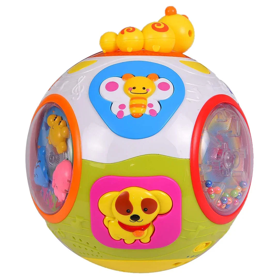 Hola Smartcraft Educational Toddlers Musical Ball Toy with Automatic Rotation, Lights, Music, Animals Sounds Toys - Jaiman Toys